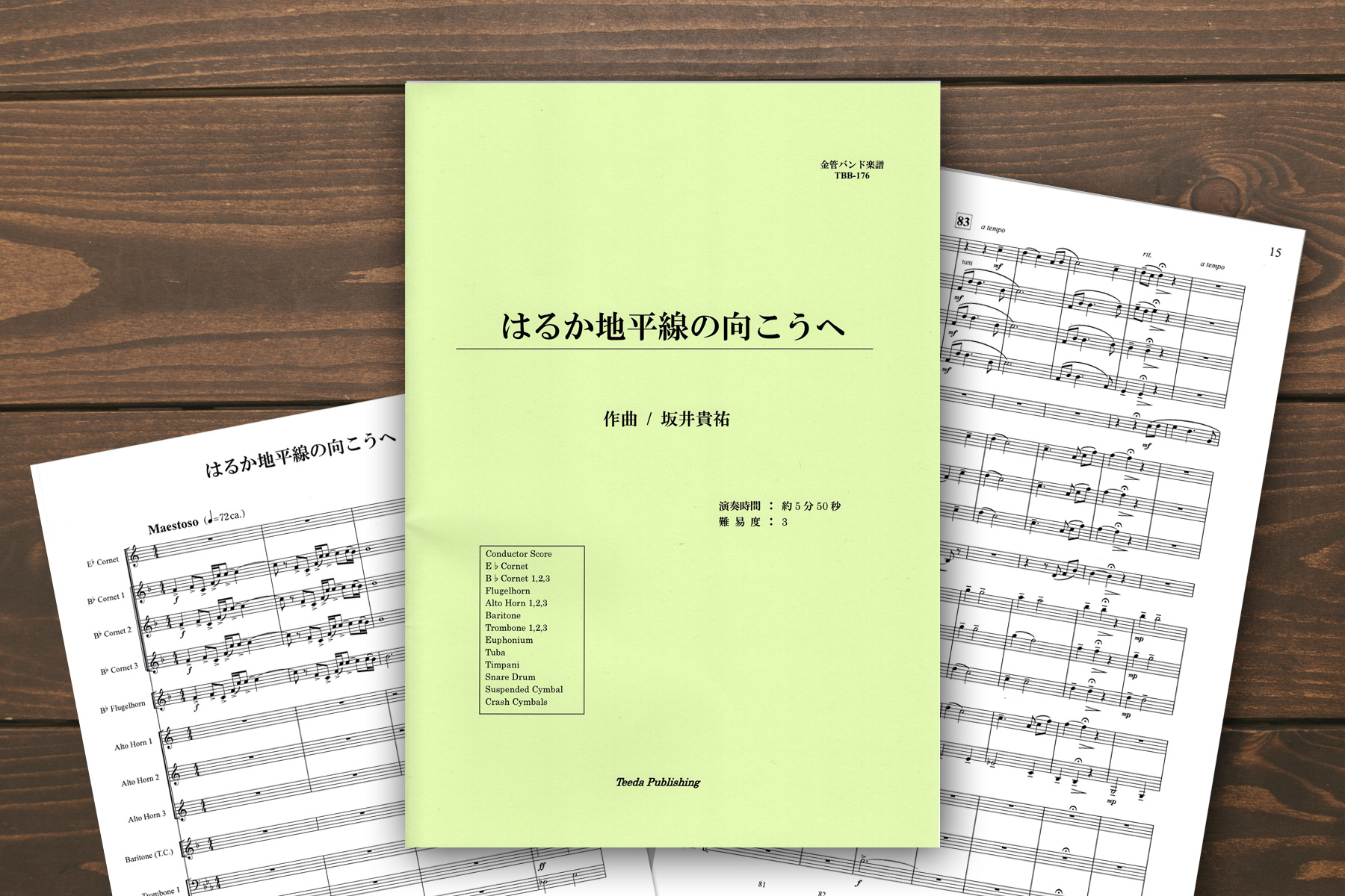 ティーダ出版より『はるか地平線の向こうへ』（坂井貴祐 作曲）が出版されました。